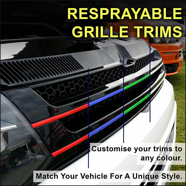 For VW T5.1 Transporter Front Badgeless Grille (Matte)