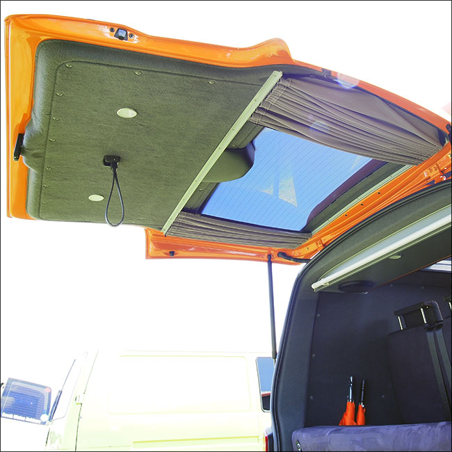 Opel New Vivaro Premium Heckklappen-Vorhang – 1 Fenster, Blackout inkl. Montageset