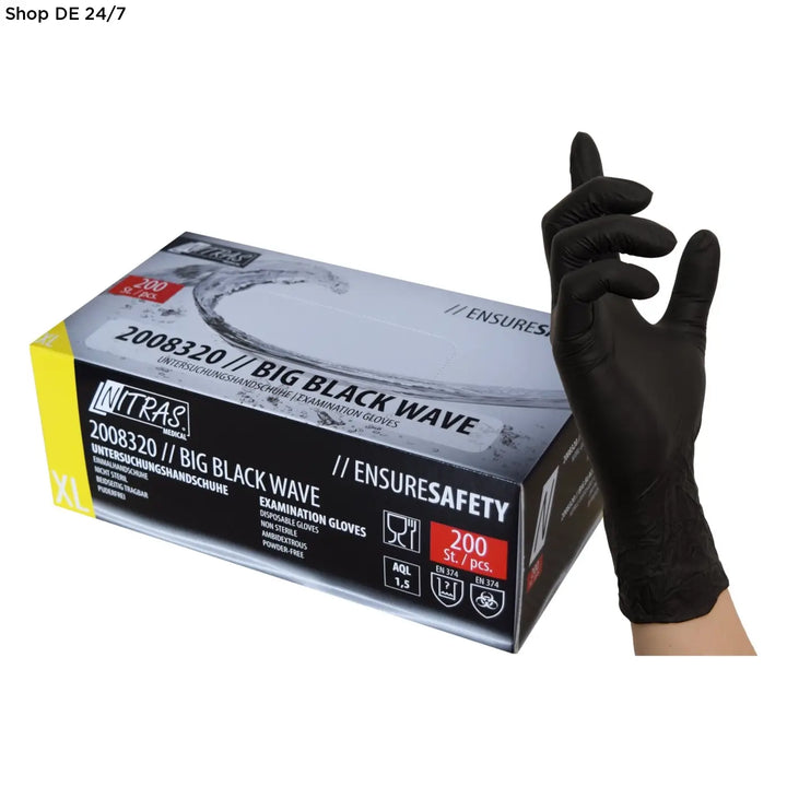 Schwarze Nitril-Einmalhandschuhe 2000 Stück