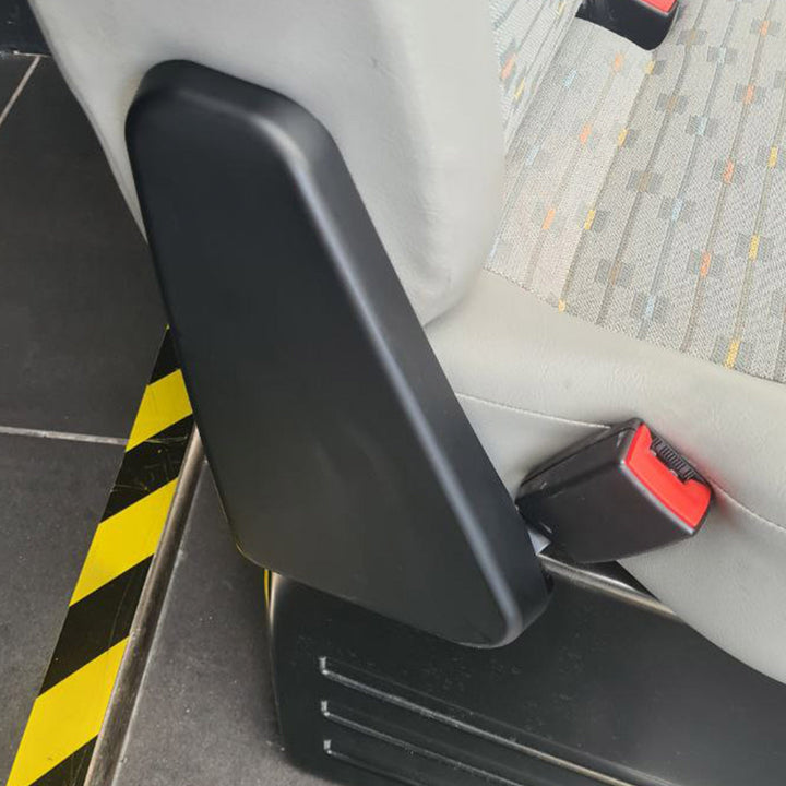 VW T5 / T5.1 Twin Seat Scharnierkappen Matt Schwarz – Hinge Caps Set (2 Stück), Beifahrersitz Innenraum Styling