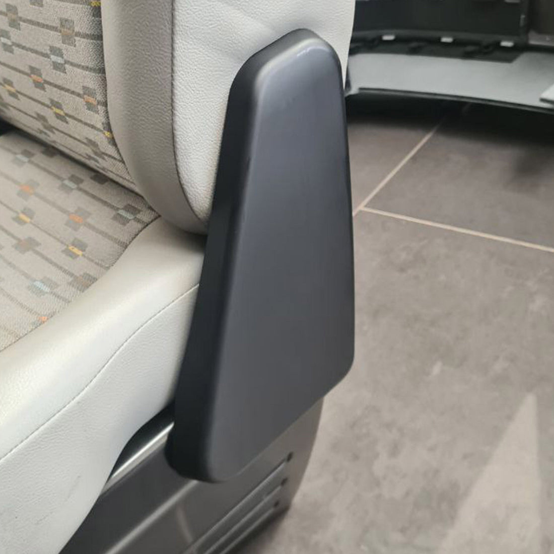 For VW T6 Twin Seat Hinge Covers – Matte Black Finish for Transporter Interior Styling Upgrade