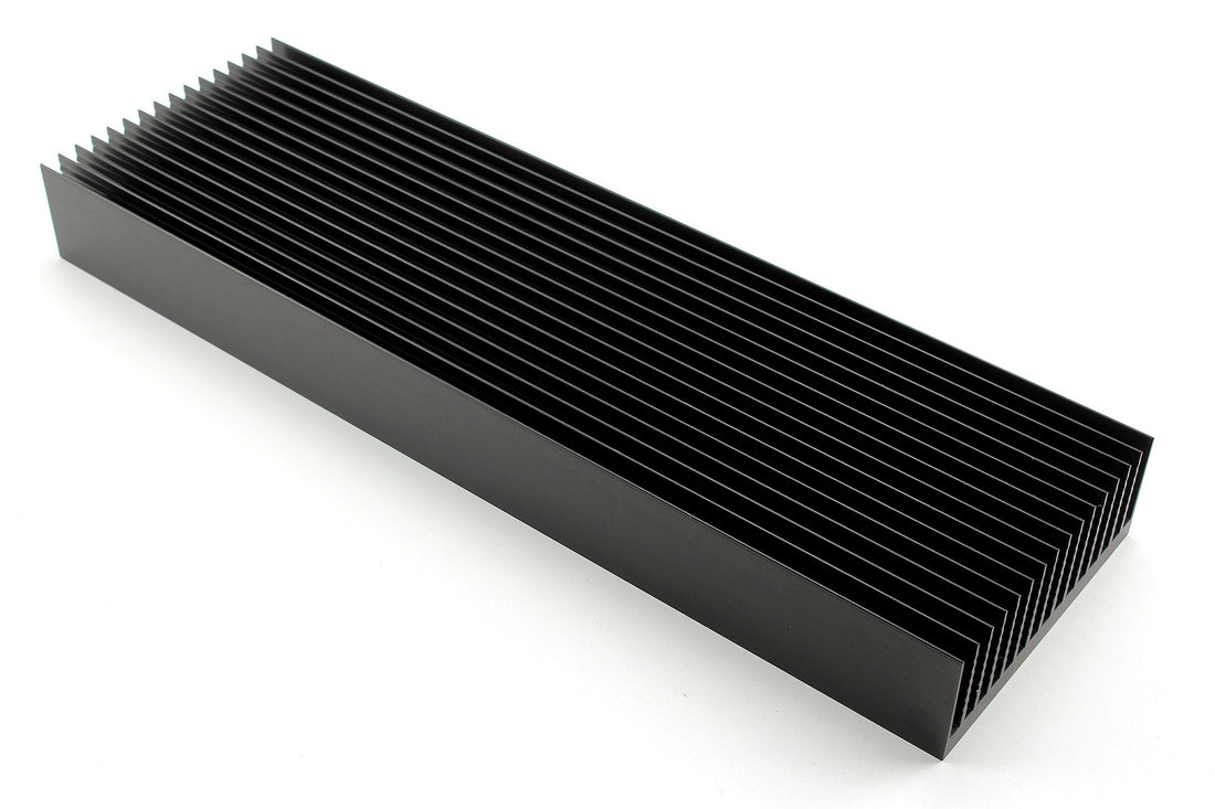 Heatsink 450mm face-milled black anodized
