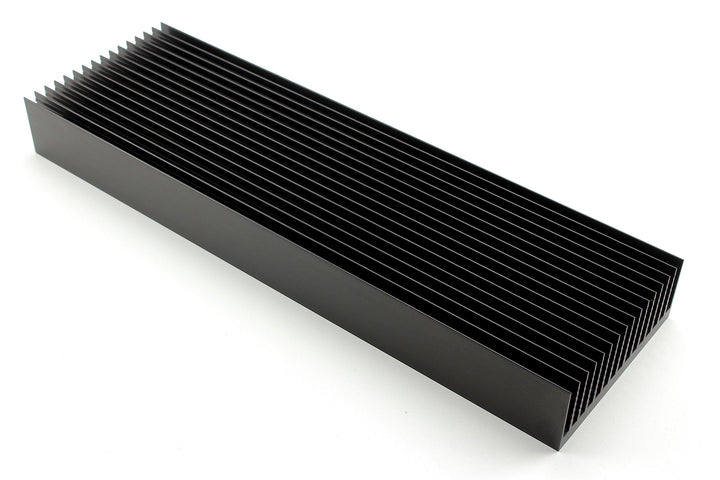 Heatsink 450mm face-milled black anodized