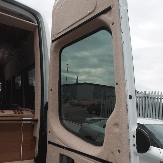 For Mercedes Sprinter Premium Window Curtains Van-X - Black/Black
