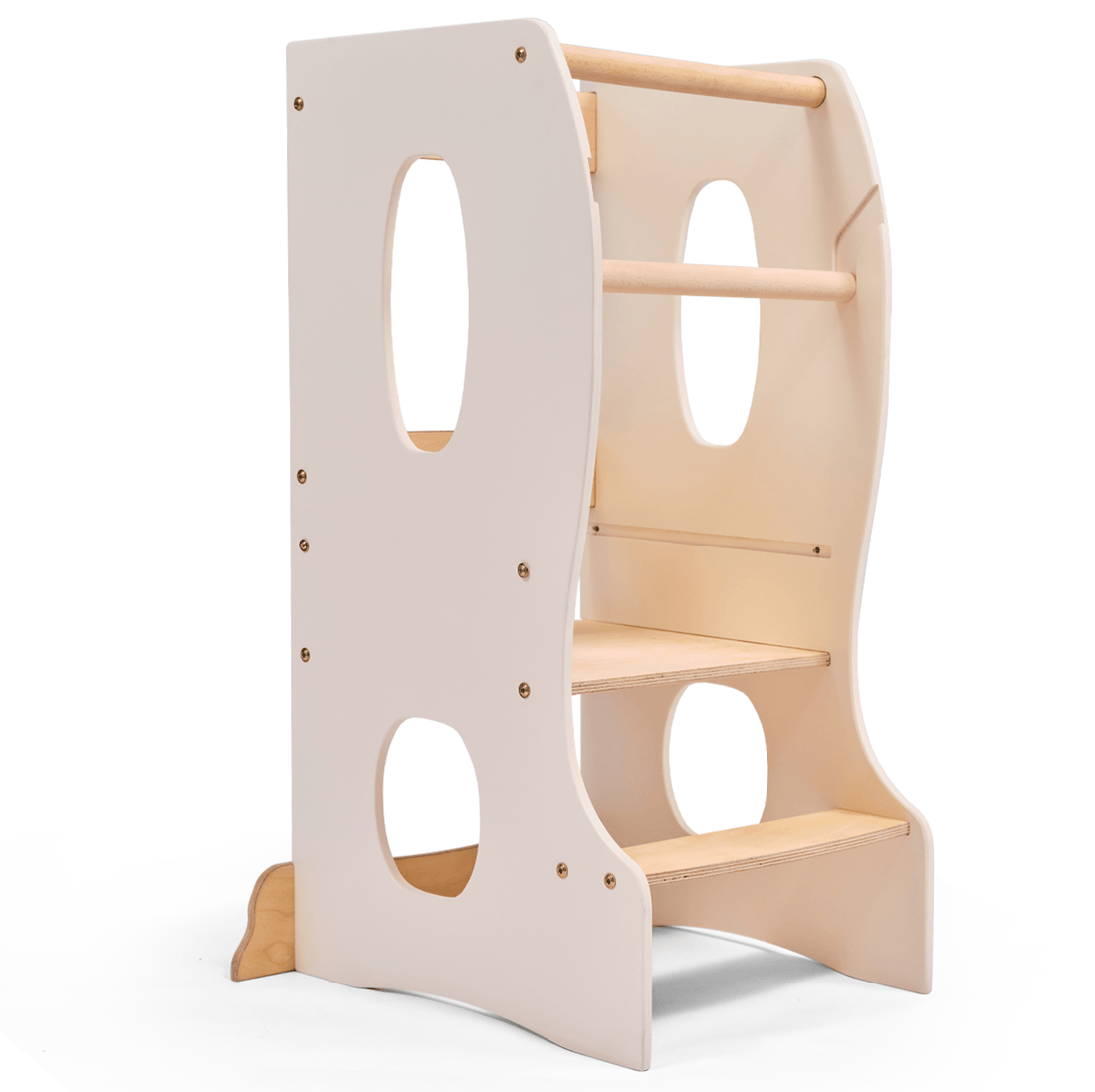 Stable Montessori Learning Tower: Grow-with-Me Wooden Kids' Chair – Ivory