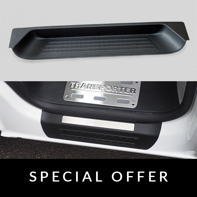 For VW T5, T5.1 Transporter Loading Door Step + Front Doors Entry Guards