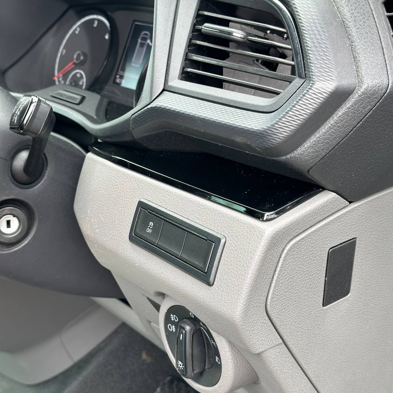 For VW T6.1 Transporter Dashboard Upgrade Van-X – Premium 4-Piece Gloss Black Lower Dash Trim &amp; Door Card Set