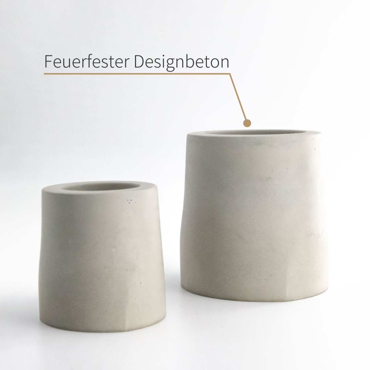Taper Candle Holders STELLA (Set of 2) – Minimalist Concrete Candle Holders in Grey & Anthracite, Handmade