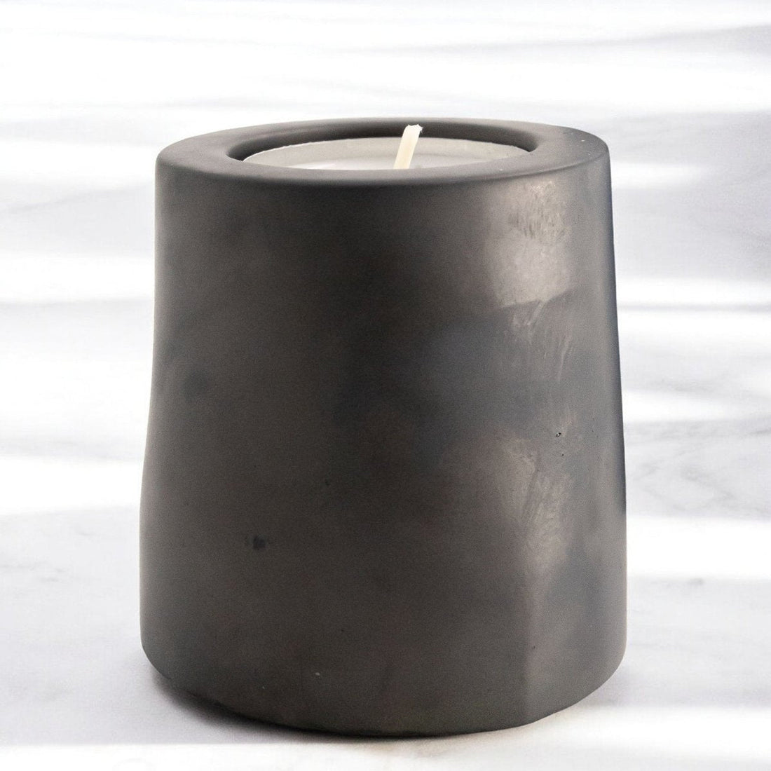 Tealight Holders GEMMA (Set of 2) – Modern Concrete Tealight Glasses in Grey or Anthracite, Handmade