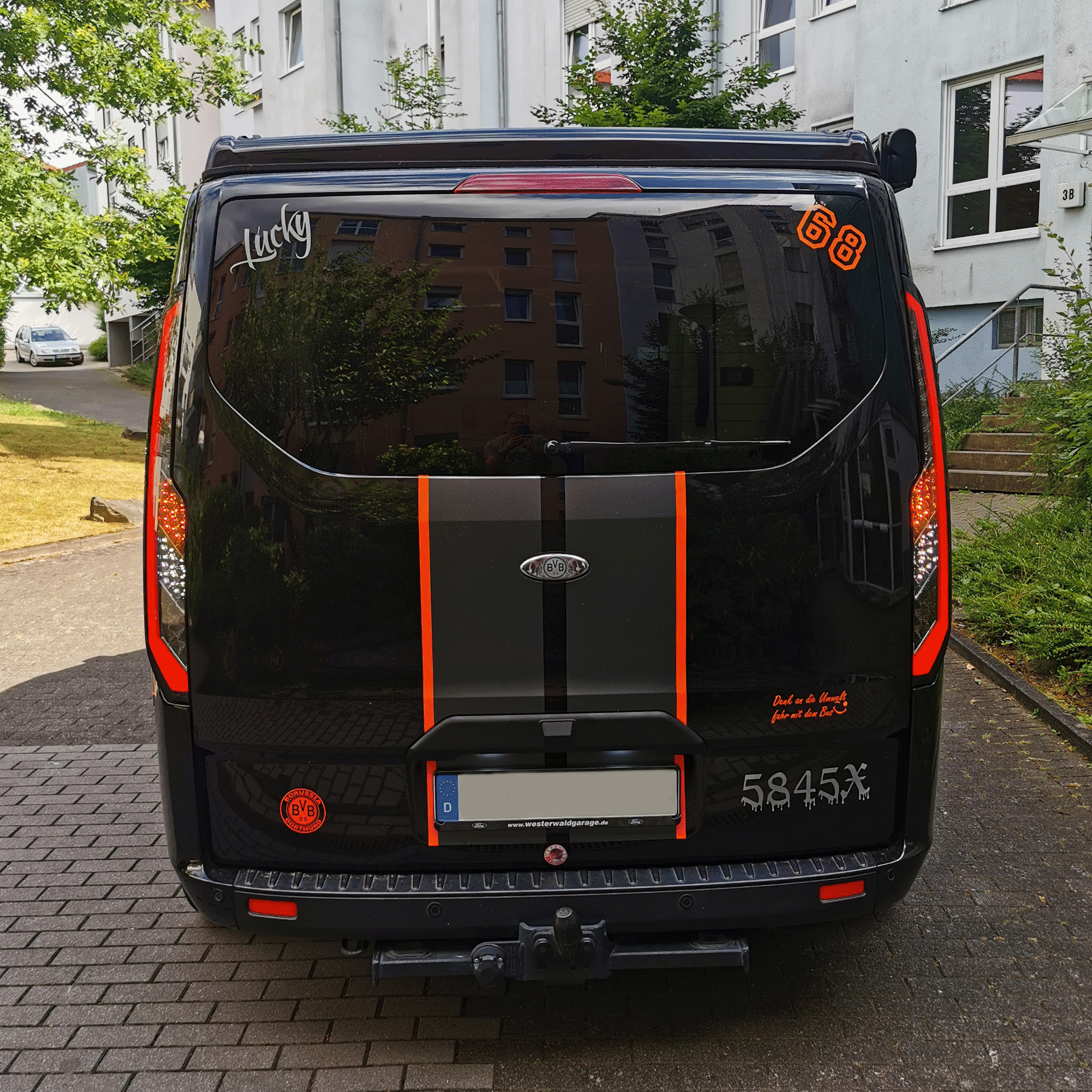 Ford Transit Custom MK1 (2012–2018) LED Taillights Smoke – Sequential Turn Signal (Dynamic) incl. E-Mark & TÜV, Set (2 Pieces)
