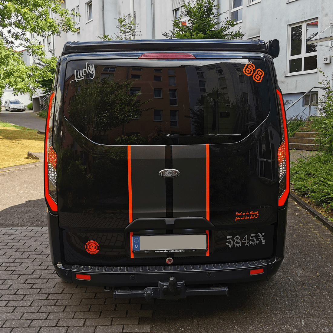 Ford Transit Custom MK1 (2012–2018) LED Taillights Smoke – Sequential Turn Signal (Dynamic) incl. E-Mark & TÜV, Set (2 Pieces)