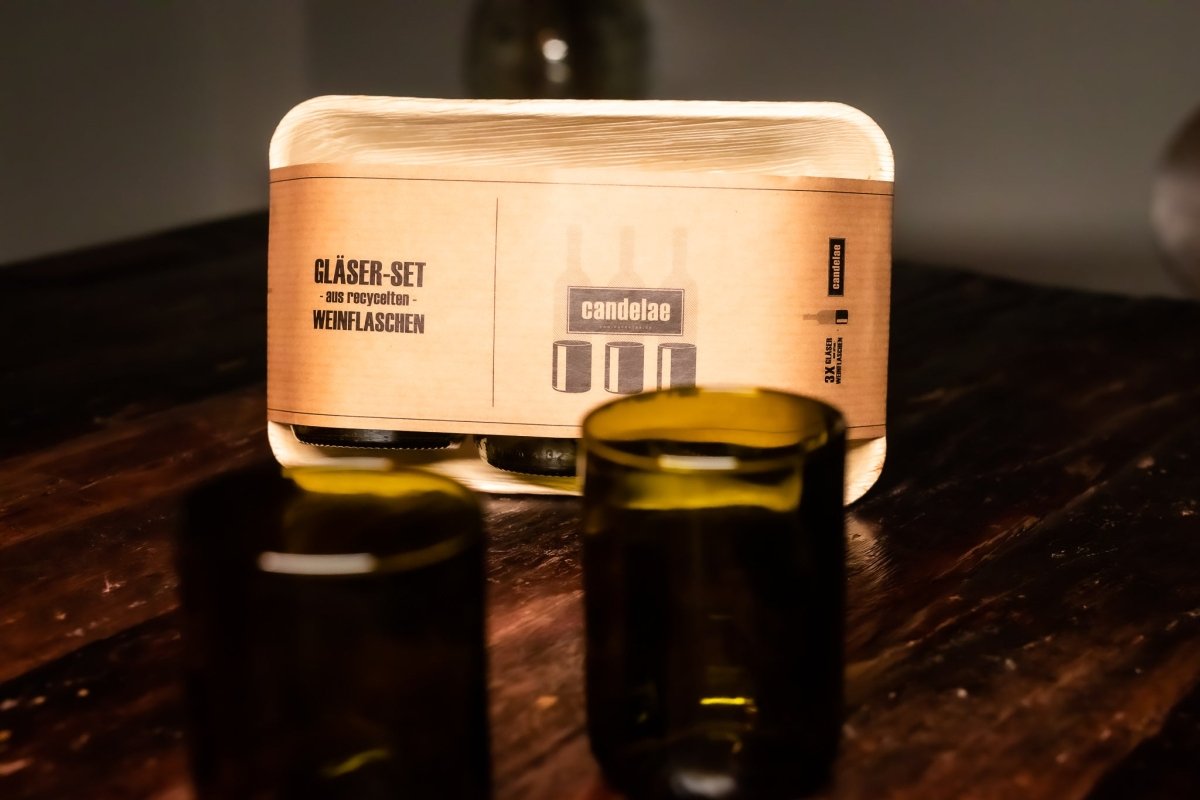Drinking Glasses Made from Recycled Wine Bottles – Sustainable, Robust, and Dishwasher-Safe