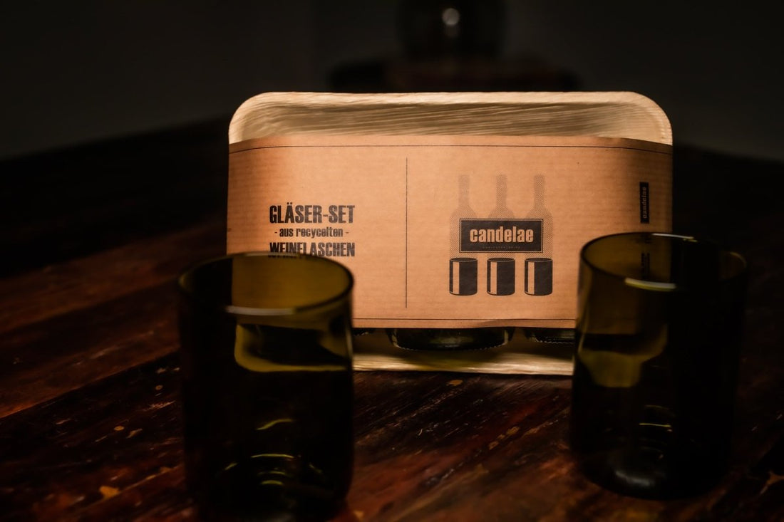 Drinking Glasses Made from Recycled Wine Bottles – Sustainable, Robust, and Dishwasher-Safe