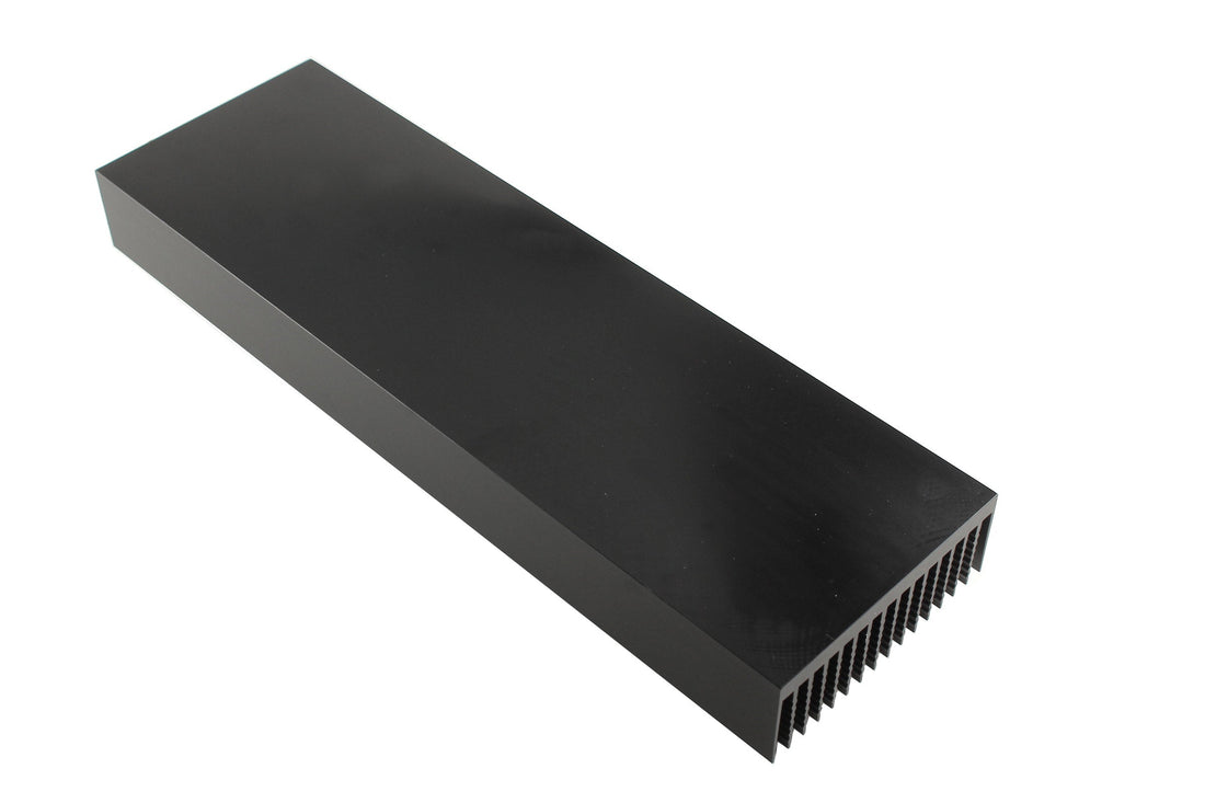 Heatsink 450mm face-milled black anodized