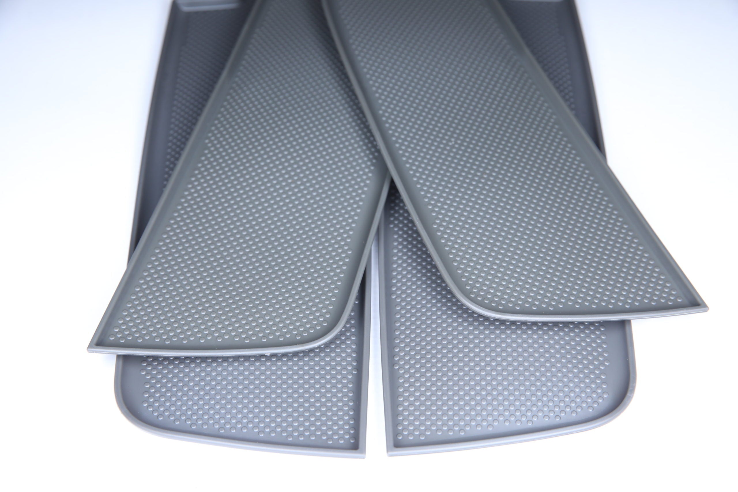 VW T5 / T5.1 Door Pocket Inserts Rubber/Silicone Dark Grey – Set (4 pieces) for Single Passenger, Door Pocket Inserts (2004–2015)