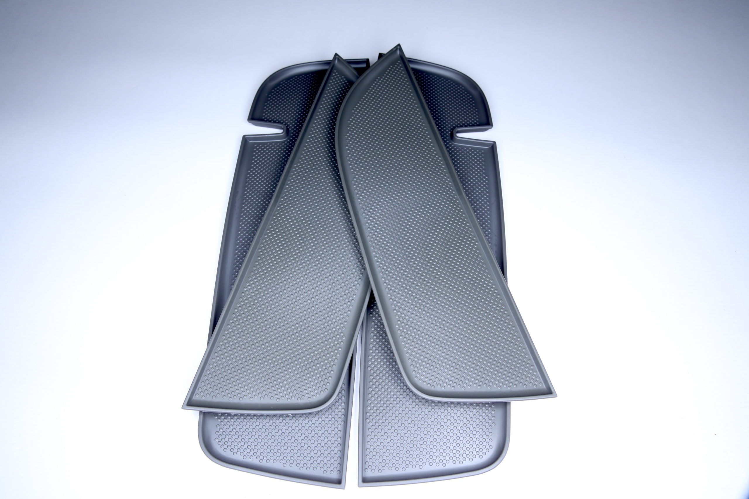 For VW T5, T5.1 NEW Door Pocket Inserts, Rubber, Door Liner Double Passenger (Dark Grey)