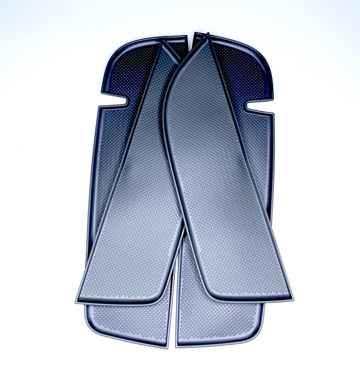 VW T5 / T5.1 Door Pocket Inserts Rubber/Silicone Dark Grey – Set (4 pieces) for Single Passenger, Door Pocket Inserts (2004–2015)