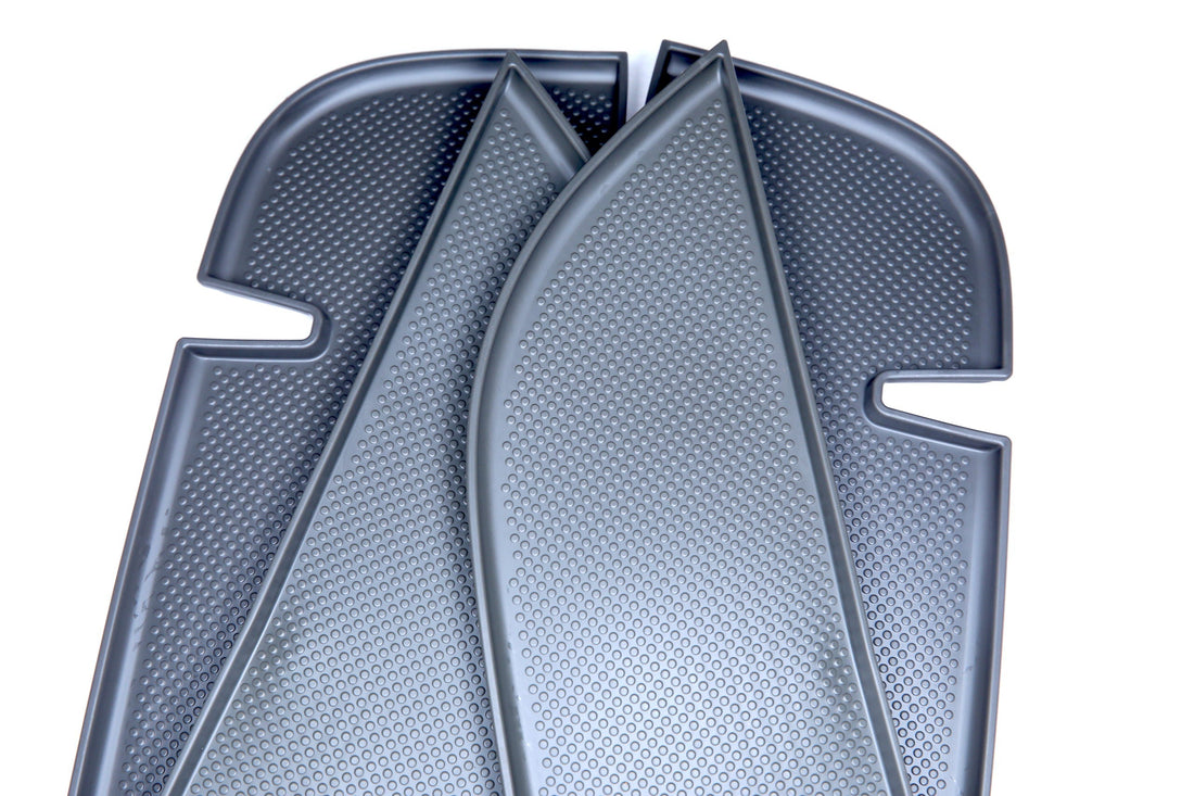 For VW T5, T5.1 NEW Door Pocket Inserts, Rubber, Door Liner Double Passenger (Dark Grey)