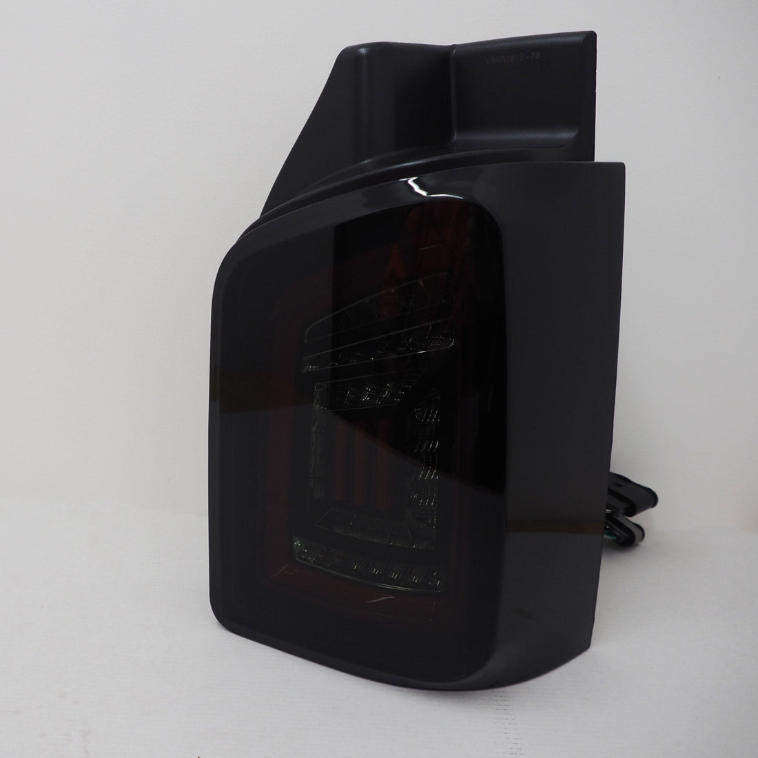 For VW T5, T5.1 Smoked Barn Door LHD Rear Lights Red Bars LED Left Hand Drive Van only MK3