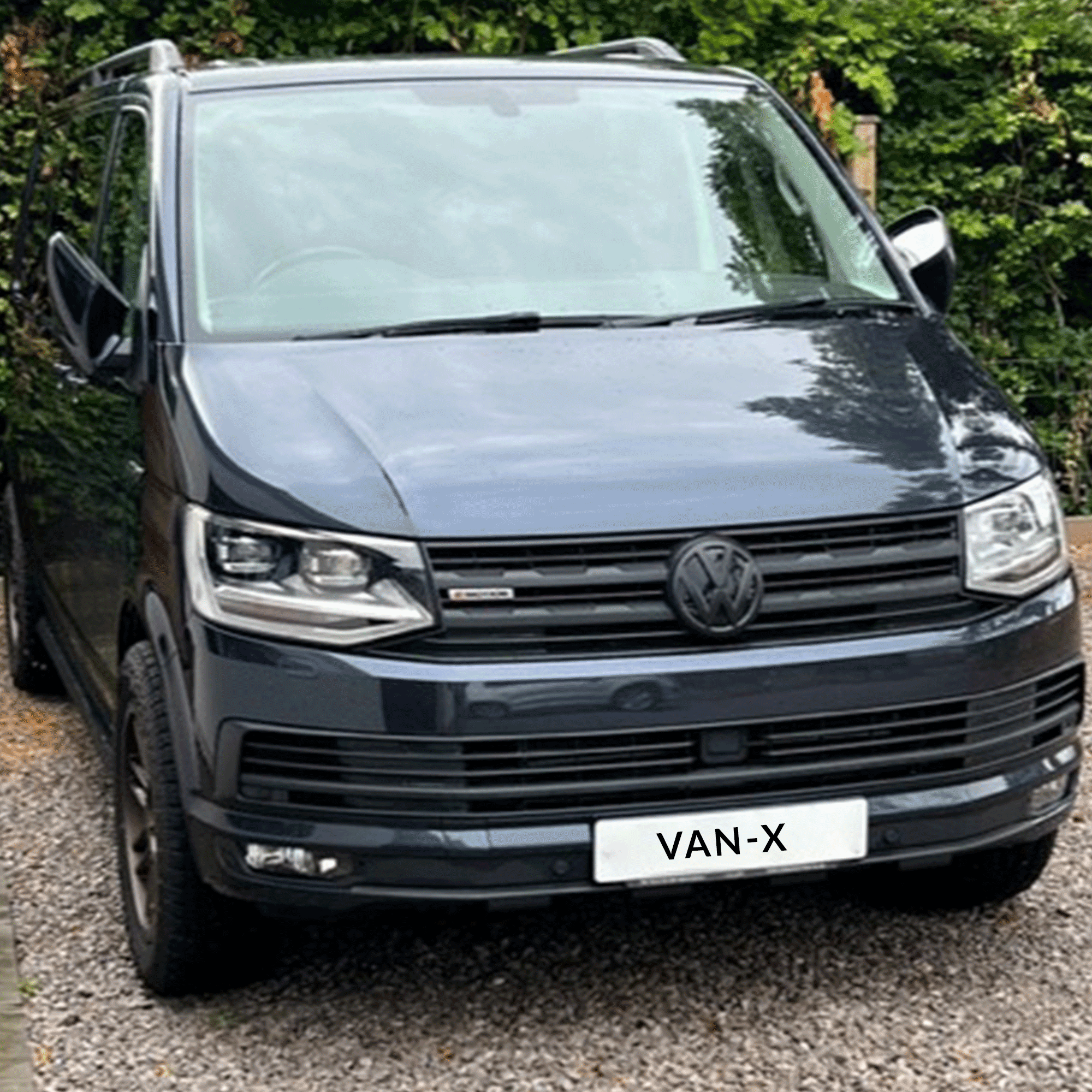 For VW Transporter T6 Front Grille Trims (4Pcs) - Matte Black