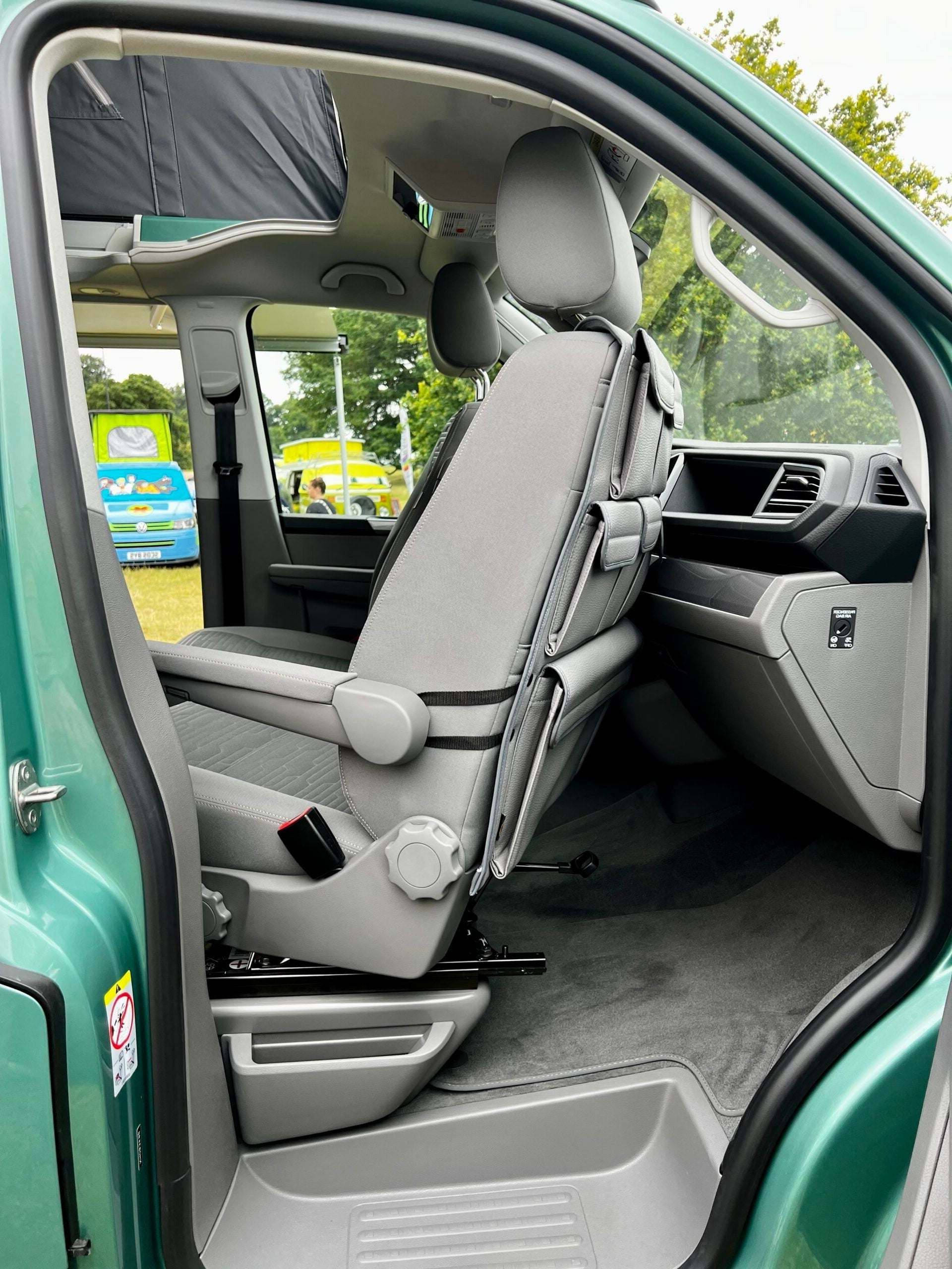 For VW California Ocean, Coast &amp; Beach Campervan Single/Captains Seat Leatherette Back Seat Organizer Storage Solution