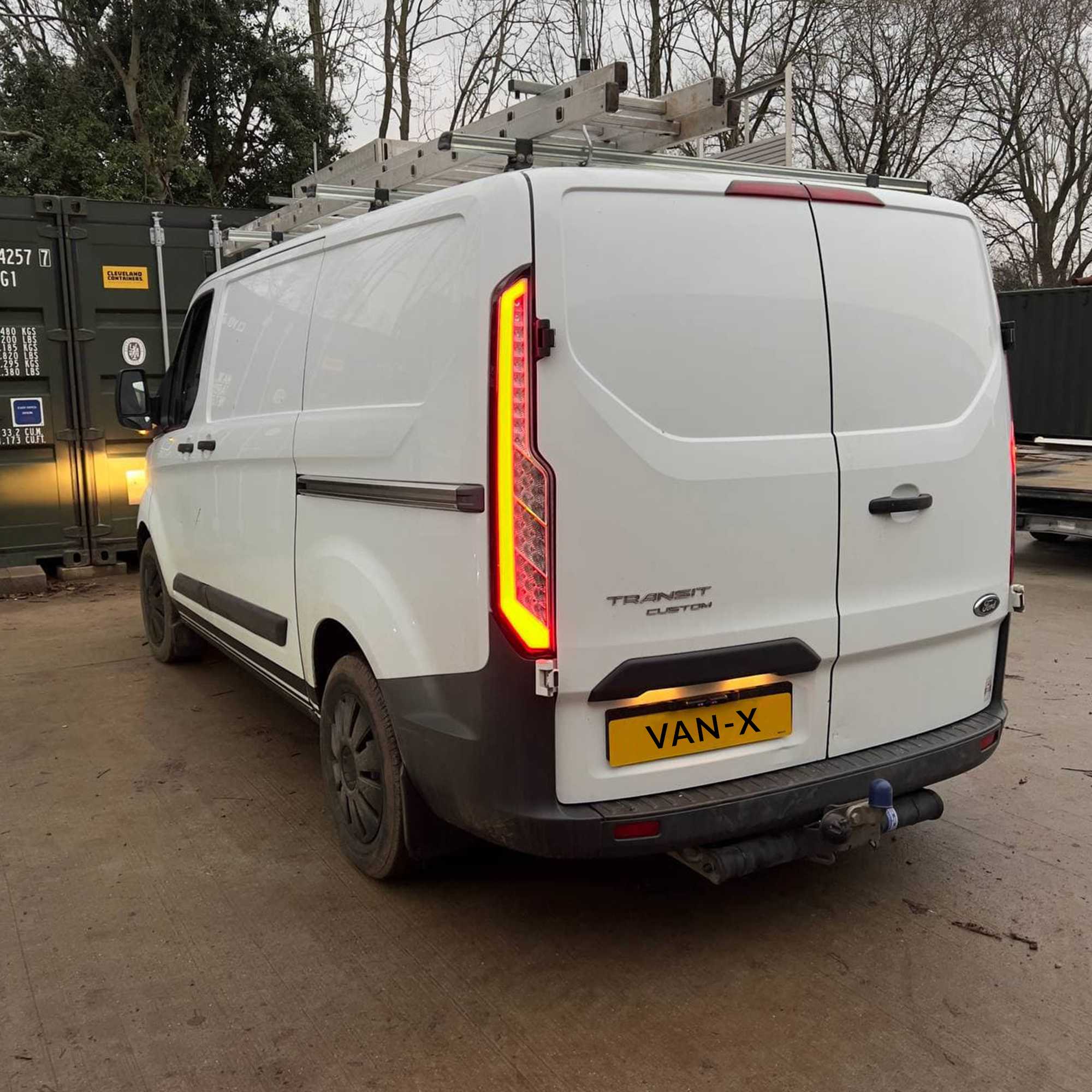 For Ford Transit Custom MK1 Sequential LED Rear Lights with Clear Lenses