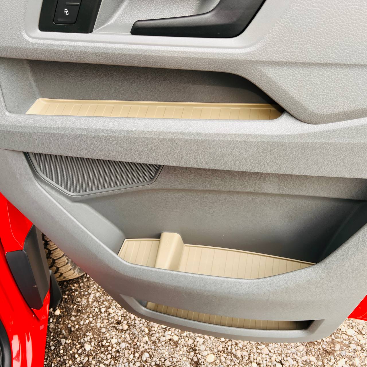 For VW Crafter New Shape Rubber Door Liner Pocket Inserts Gray