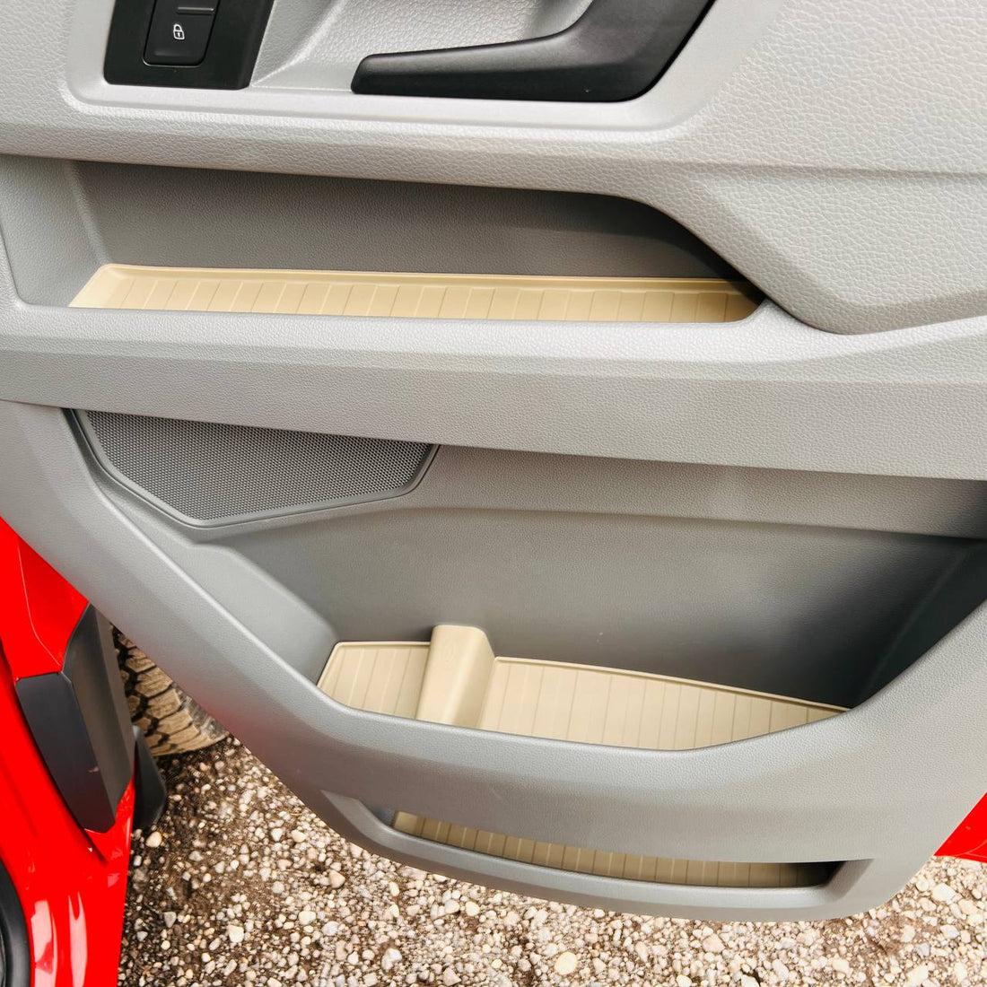 For VW Crafter New Shape Rubber Door Liner Pocket Inserts Gray