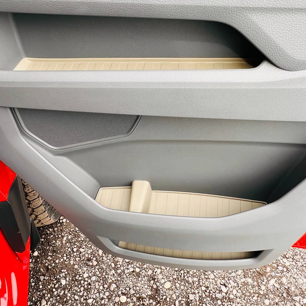 For VW Crafter New Shape Rubber Door Liner Pocket Inserts Gray