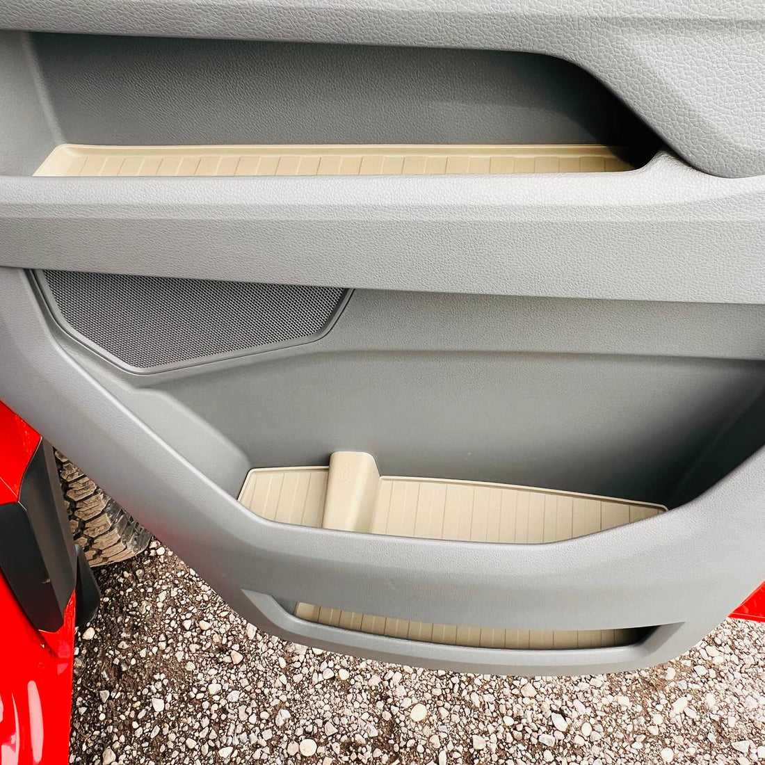 For VW Crafter New Shape Rubber Door Liner Pocket Inserts Gray