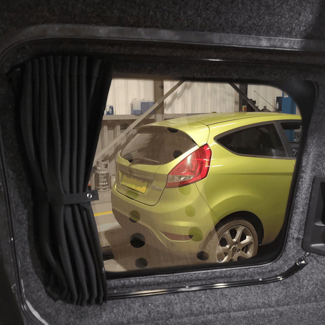 For VW Caddy Van Conversion Premium Curtains Van-X - Black/Black