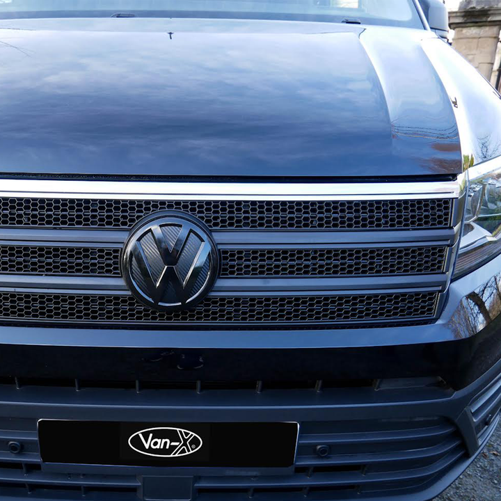VW Crafter New Shape Wabengitter-Einsätze – 4-teiliges Set Mattschwarz ab 2017
